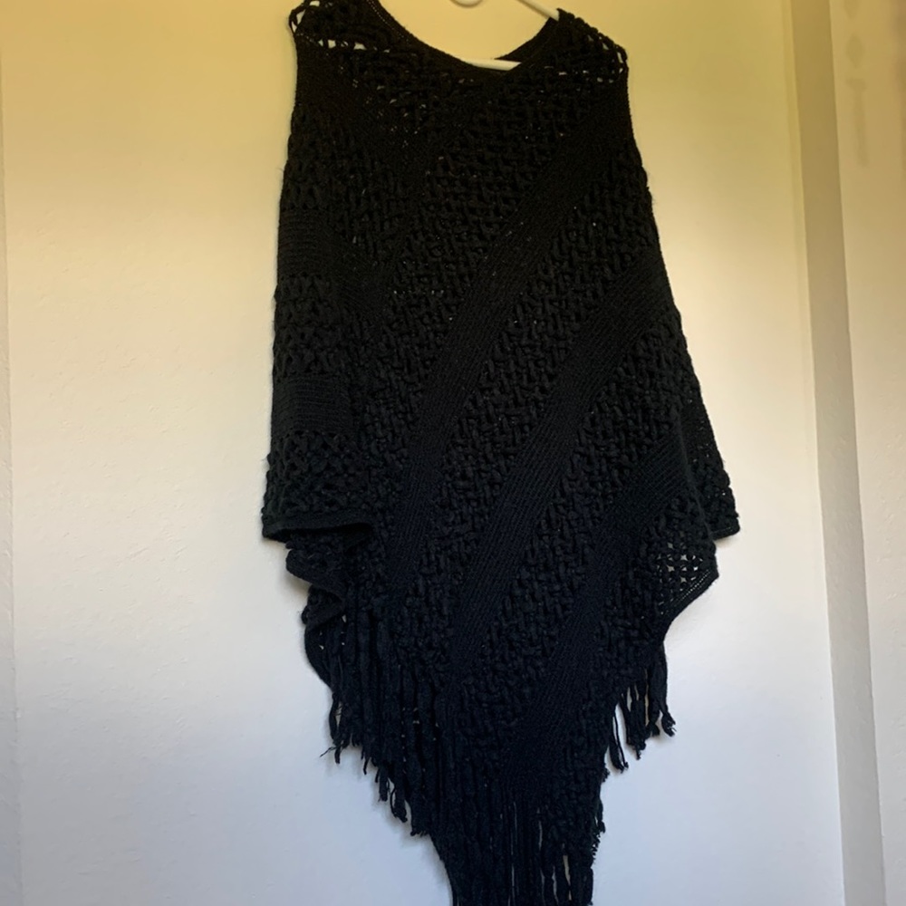Knit Poncho by Riah Fashion